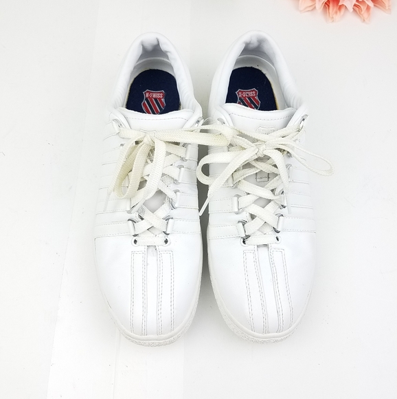 K Swiss men's classic white sneakers size 10 - Picture 1 of 6